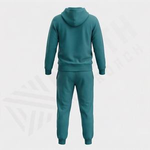 Ensemble de survêtement de sport en tissu doux de qualité supérieure pour hommes, pantalon de survêtement en coton et sweat-shirt, 2 pièces, jogging, athlétique, gym, fitness, course à pied - Product Image 2