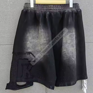 กางเกงขาสั้นซับเหงื่อสำหรับผู้ชายผ้าฝ้าย100% ซักได้ทำจากกรดเย็บปักลายสกรีน - Product Image 2