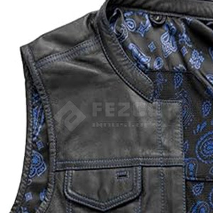 Breathable Winter Warm <b>Men</b> Leather <b>Vest</b> Casual Wear Reasonable Price <b>Men</b> Leather <b>Vest</b> - Product Image 5