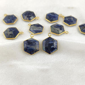 จี้สร้อยคอและจี้หินสีทองรูปทรงเรขาคณิต - Product Image 4