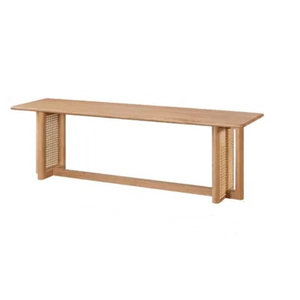 Banco Moderno Hecho de Madera de Teca Sólida con Mimbre de Ratán y Material de Alta Calidad para Uso en Interiores y Exteriores. - Product Image 1