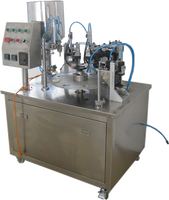 Machine semi-automatique rotative de haute précision pour le remplissage de sachets de pâtes, gelées, lotions corporelles, dentifrices, crèmes, onguents, produits cosmétiques et produits chimiques