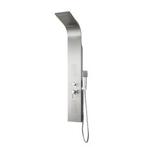 Set da bagno in acciaio inox a 4 funzioni colonna doccia 001 con cascata e getto spazzolato - Product Image 1
