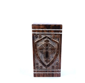 <b>Urns</b> for Human <b>Ashes</b> Adult Large Antique Cross Mango Wood Cremation for Burial for Columbarium Funeral <b>Urn</b> Box - Product Image 6