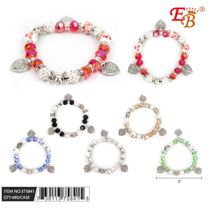 Pulseras Bohemias con Cuentas Eb, Chapadas en Oro, con Forma de Corazón, Perlas de Imitación, Aleación, Joyería para Mujer, para Bodas y Fiestas, 375841 - Product Image 1