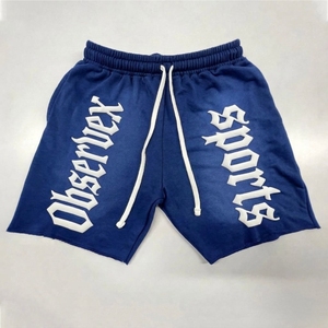 Embroidered <b>Patch</b> French Terry <b>Men</b> Baggy Acid Wash <b>Short</b> Pants Custom Rhinestone 100% Cotton Oversized <b>Men's</b> Sports <b>Shorts</b> - Product Image 2