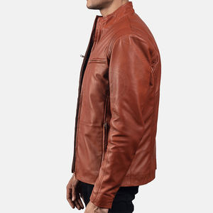 แจ็กเก็ตหนังบุนวมสำหรับผู้ชายแจ็กเก็ตหนังสำหรับผู้ชายดีไซน์ตามสั่ง - Product Image 3