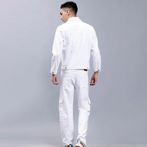 Conjunto de Mezclilla de Alta Calidad para Hombre con Logotipo Personalizado, Diseño Elegante, Transpirable y Casual para Invierno, Conjunto de Dos Piezas - Product Image 2