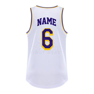 Maillot de basket sans manches pour homme, col en V, tissu respirant en mesh, séchage rapide, léger, vêtements de sport personnalisés pour équipe - Product Image 3
