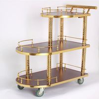 Chariot à main moderne en acier à 4 roues pour usage polyvalent dans le jardin, la chambre, le salon, etc. - Conception gain de place