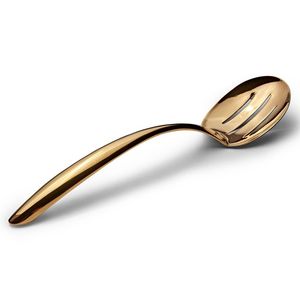 Cuillère de service à fente en or brillant Ustensile d'écumoire lisse Elégant Passoire Louche pour cuisine, salle à manger et buffet - Product Image 1
