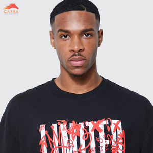 Alta calidad al por mayor 100% algodón verano personalizado Casual Slim Fit manga corta impresión hombres camiseta - Product Image 3