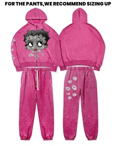 เสื้อสเวตเตอร์แบบสวมหัวทรงโอเวอร์ไซส์สำหรับผู้ชายและผู้หญิงพิมพ์ลายปักโลโก้ตามสั่ง - Product Image 2