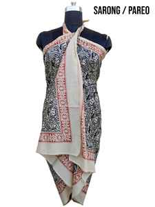 Paero-Sarong de plage en coton, imprimé et bloqué à la main, customisé, vêtements de plage, une pièce - Product Image 6