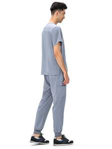 Tenue d'infirmier pour homme, ensemble de blouses et pantalons de travail extensibles, multi-poches, col montant, manches courtes, ODM - Product Image 2