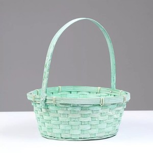 Vente chaude panier en bambou naturel pour conteneur cadeau paniers de fille de fleur écologiques vente directe de l'usine du Vietnam - Product Image 5