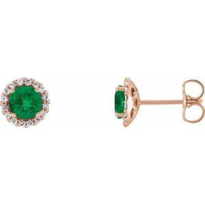 Round 4-Prong Halo-Style White Gold <b>Stud</b> Earrings Diamond Zircon Ball Geometric Trendy Design for Wedding Engagement Party Gift - Product Image 2