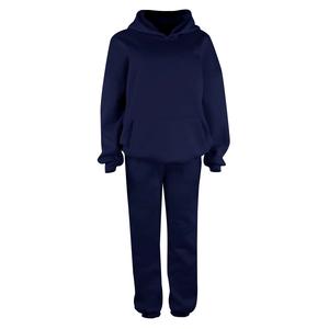 Ensemble de survêtement 2 pièces surdimensionné pour femme tenue décontractée coupe ample confortable avec sweat à manches longues et pantalon taille élastique - Product Image 1