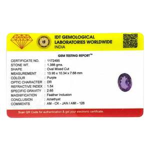 Ametyste de 6,94 carats, pierre précieuse brute, Iolite facettée en différentes formes - Coussin, Triangle, Ovale, Carré, Taille Émeraude, Certifiée GIA - Product Image 4