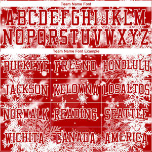 Custom Christmas <b>Hoodie</b> Men's <b>Red</b> Snowflake Fish Print Personalized Name Number Sublimation Winter Casual Sweatshirt - Product Image 3