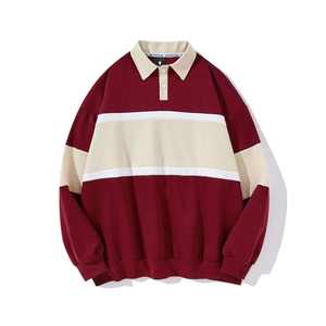 Camiseta Jersey de Manga Larga a Rayas Unisex de 280G Directo de Fábrica, Estilo Polo de Alta Calidad en Tallas Grandes - Product Image 1