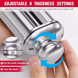 เครื่องทำพาสต้าในครัวแบบยึดลูกกลิ้งแป้งและที่ตัดสปาเก็ตตี้สำหรับเครื่องผสมในครัวอุปกรณ์ทำพาสต้า - Product Image 6