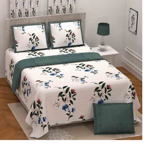 Sábana de cama doble hecha a medida, en sarga sábana de algodón con estampado multicolor, tamaño king, libre, 108x108 pulgadas - Product Image 3