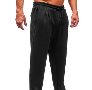 Pantalones de chándal ecológicos ligeros de algodón 100% de gran tamaño, diseño acampanado de pierna ancha, pantalones Tra informales de secado rápido, cintura alta plana - Product Image 4