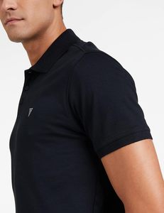 Logo professionnel le plus vendu imprimé en coton pour hommes pour Polo T-Shirt coupe régulière à manches courtes motif uni texturé - Product Image 4