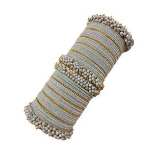 Venta al por mayor estilo indio Churiya brazalete conjunto para la boda último diseño de joyería de las mujeres hechas a mano brazaletes nupciales conjuntos para damas - Product Image 1