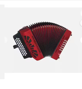 Mejor Proveedor de Acordeones Diatónicos Originales Hohner COER Compadre E a D de 3 Filas, Rojo y Plateado, con Rejilla, en Paquete - Product Image 3