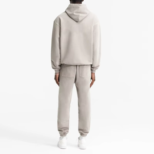 Chándal de algodón y poliéster de peso pesado OEM al por mayor, conjunto de Sudadera con capucha para correr, logotipo impreso personalizado, conjunto de Sudadera con capucha de peso pesado para hombre - Product Image 6