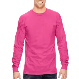 Frucht des Webstuhls Herren und große Herren Platin immer weich Langarm rosa Farbe Slim Fit Sweatshirt mit Rundhals ausschnitt für Herren