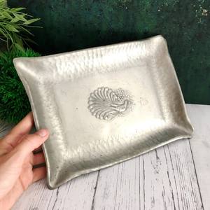 Bandeja de metal para servir pavo real al por mayor, plato de fruta rectangular, decoración antigua martillada a mano - Product Image 5