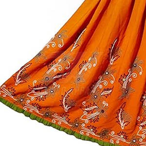 Falda de algodón de estilo cultural con forma fluida y bordes llamativos Falda tradicional de estilo vintage - Product Image 5