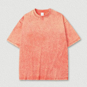 เสื้อยืดซักกรดทรงหลวมสำหรับผู้ชายเสื้อยืดลำลอง100% แนววินเทจระบายอากาศได้ดีสำหรับผู้ชาย - Product Image 6