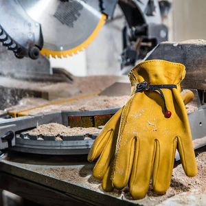 Gants en cuir respirants pour hommes Gants de sécurité Personnalisation Vente chaude Protection complète des doigts Gants de travail - Product Image 5