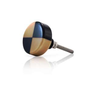 Poignée de porte ronde en résine et bois bleue, 2 pièces, couleur, forme et taille personnalisées, fabriquée en Inde - Product Image 4