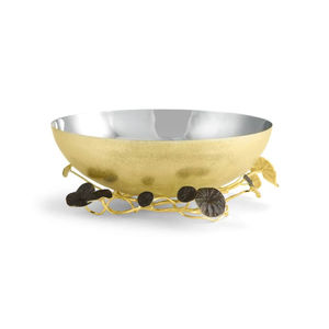 Dining Ware Salad Serving <b>Bowl</b> Highest Quality <b>Stainless</b> <b>Steel</b> <b>Bowl</b> With Floral Accent Luxury Home Decor Or Any Occasions - Product Image 5