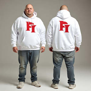 Sweats à capuche surdimensionnés en coton avec fermeture éclair et logo personnalisé, 400 GSM, faible MOQ, prix compétitif, prêt à expédier, impression sérigraphique, broderie, pour hommes - Product Image 6