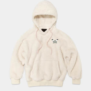 Streetwear Dames Sherpa Hoodies Oversize Streetwear Polaire Femmes Hoodies Couleur Unie Sherpa Hoodie Sweatshirts pour Filles - Product Image 3