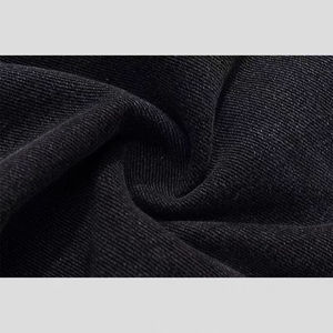 กางเกงขาสั้นผ้ายีนส์เอวสูงเอวสองชั้นผ้าถ่ายโอนความร้อนพิมพ์ลายสีซีด - Product Image 6