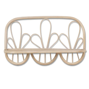 Décoration en gros Meilleure vente Étagère murale en rotin à motif de fleurs pour étagère intérieure Design Style de base Fabriqué au Vietnam KT35 - Product Image 1