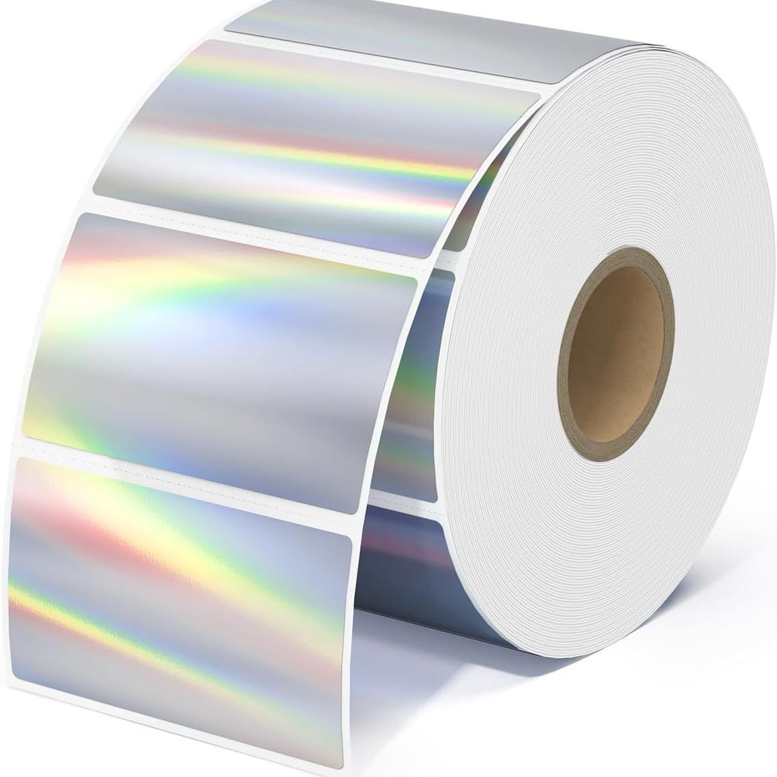 Personal Logo Printing Custom Sliver Hologram Label Sticker Adhesive Waterproof Brand Design Die Cut Holographic Vinyl Stickers