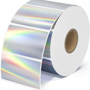 Cá nhân in logo tùy chỉnh Sliver Hologram Nhãn dán nhãn dính không thấm nước thiết kế thương hiệu chết cắt Holographic vinyl dán - Product Image 1