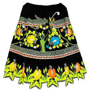 กระโปรงโพลีนีเซียนทำมือลายดอกไม้สไตล์นักเรียนใหม่ล่าสุดผ้าคอตตอน100% เอวชายหาดฮาวายธรรมชาติ - Product Image 5