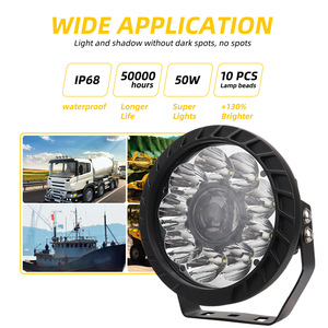 Heavy Duty 7 Inch <b>LED</b> Round Work Light for Off Road Vehicles and Construction Machines - Product Image 4
