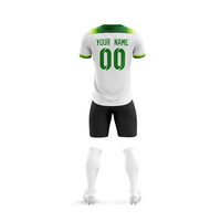 Maillots de football personnalisés 100 % polyester sublimé, vente en gros OEM, uniformes de sport domicile/extérieur, impression de maillots de football légers à manches courtes