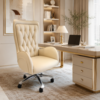 Fauteuil de Direction de Luxe à Dossier Haut, Capitonnage et Accoudoirs Larges, Pivotant, pour Bureau de Manager - Fournisseur