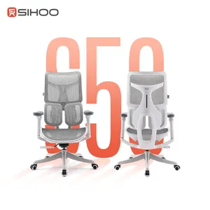 Cadeira de escritório com suporte de asa flutuante de malha SIHOO S50 com design ergonômico de luxo